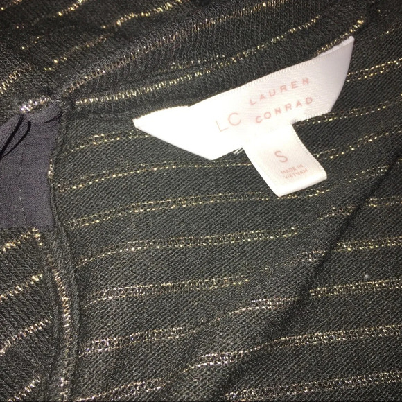 Lauren Conrad small black & gold bow tie top - Picture 8 of 8